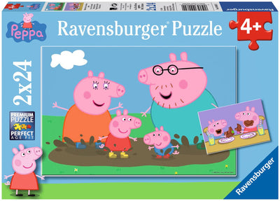 Ravensburger Puzzle Happy Family Peppa Pig, 2x24st.