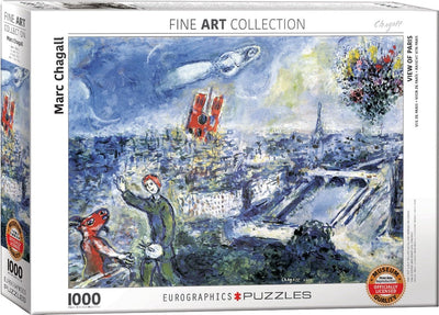 Eurographics – Der Blumenstrauß von Paris [Le Bouquet de Paris] – Marc Chagall – 1000 Teile 68 x 48 cm (B x H) – Kunstpuzzle