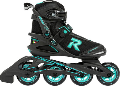 Icon Inlineskates Softboot Damen 80 mm 82A Schwarz Aqua Größe 37