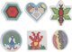 Creativ Company Grundplatte, Oval, Herz, Sechseck, Kreis, Quadrat und Stern, Größe 7x7,5-10,5x9,5 cm, mittel, 6 Stück 1 Box