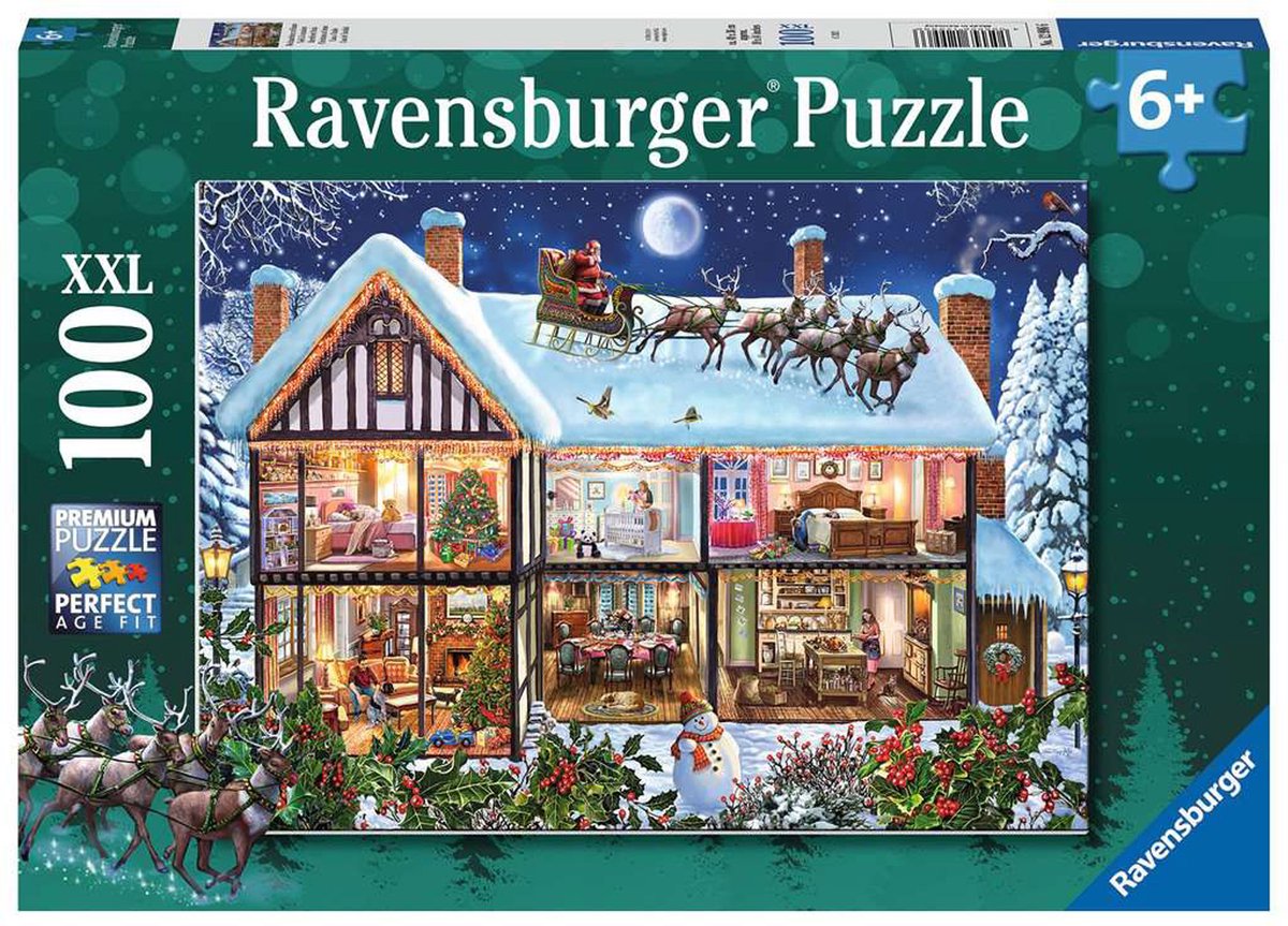 Ravensburger Puzzle Weihnachten zu Hause – Puzzle – 100 x XL-Teile