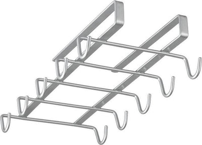 Metaltex - Getränkehalter - Tassenregal - Aufhängen ohne Bohren - Silber