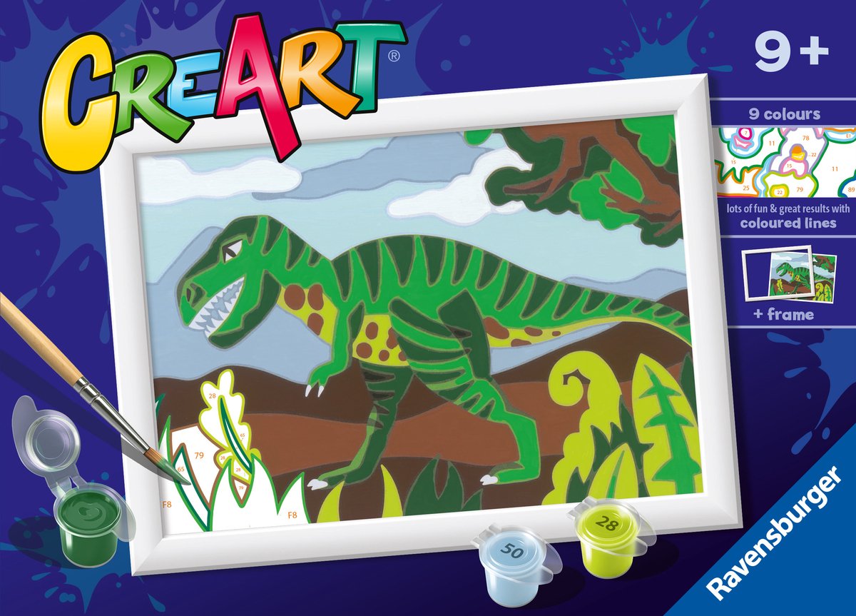Ravensburger Kreart Gemälde auf Song Wandering Dinosaurus