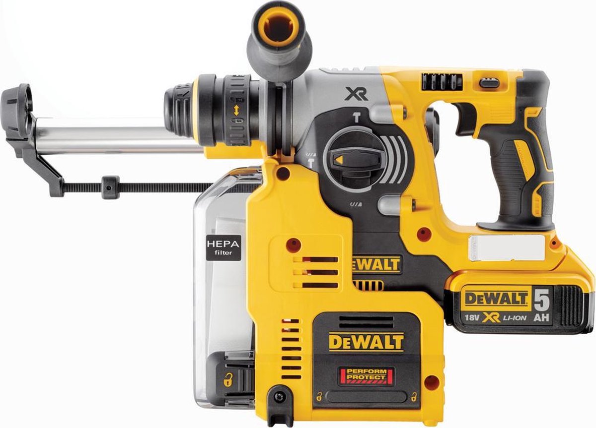 Dewalt DCH275P2-QW – SDS-Plus-Bohrhammer – 18 V XR – Staubabsaugsystem – bürstenlos