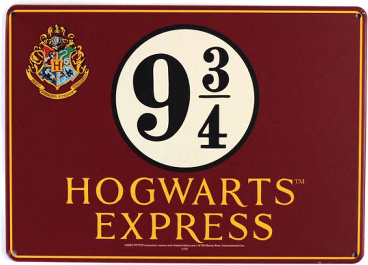 Half Moon Bay Harry Potter – Gleis 9 3 4 kleines Blechschild