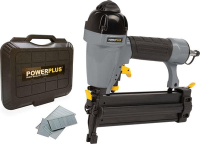 Powerplus powair0312 Druckluftnagler - max. Druck: 8,3bar - inkl. 1000 Heftklammern und 1000 Nägel