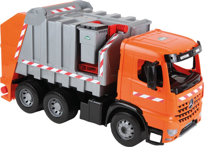 Lena Giga Trucks Müllwagen – orangefarbenes Spielzeug für 3+ Jahre – 71 cm