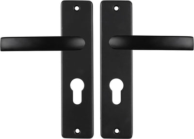 Starx Türgriff schwarz – Türbeschläge – Türschild für Profilzylinder (PC55) – Türgriffblock