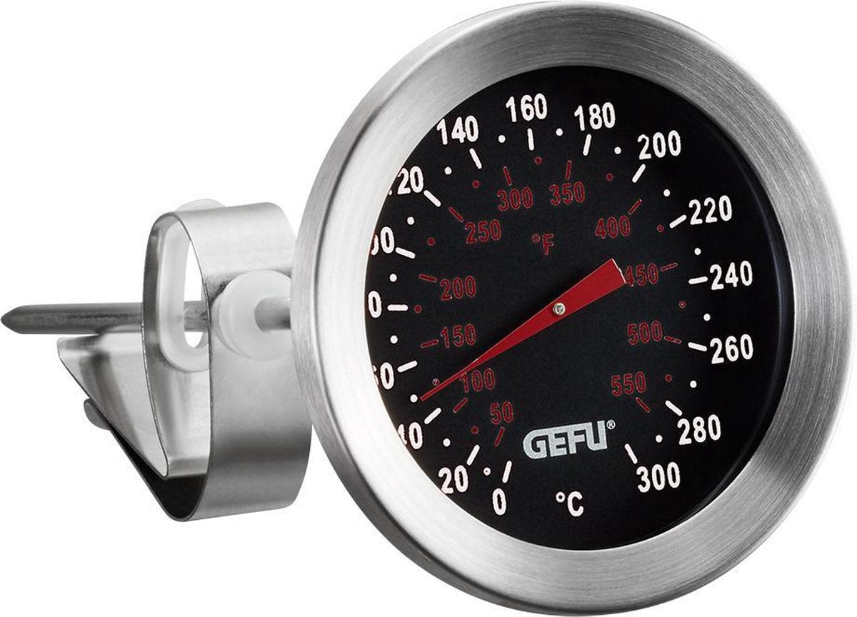 Gefu Sido Küchenthermometer – bis 300°C – Edelstahl – zum Braten, Backen und Schokolade