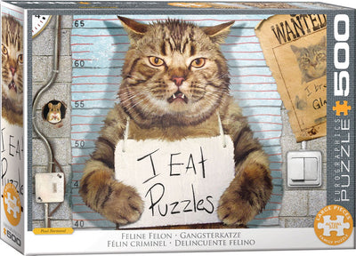 Eurographics – Katzenverbrecher [Katzenverbrecher] – Paul Normand – 500 XL-Teile 68 × 48 cm (B × H) – Puzzle
