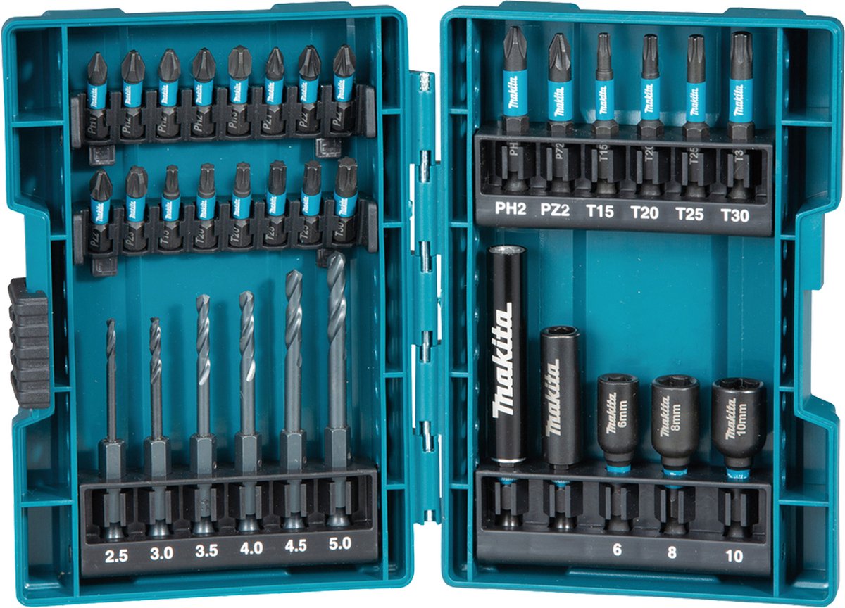 Makita Zubehör Bit-Bohrer-Set 33-teilig – B-66896 – B-66896
