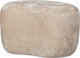 Woood beliebter Pouf – Polyester – Natur – 43 x 73 x 49