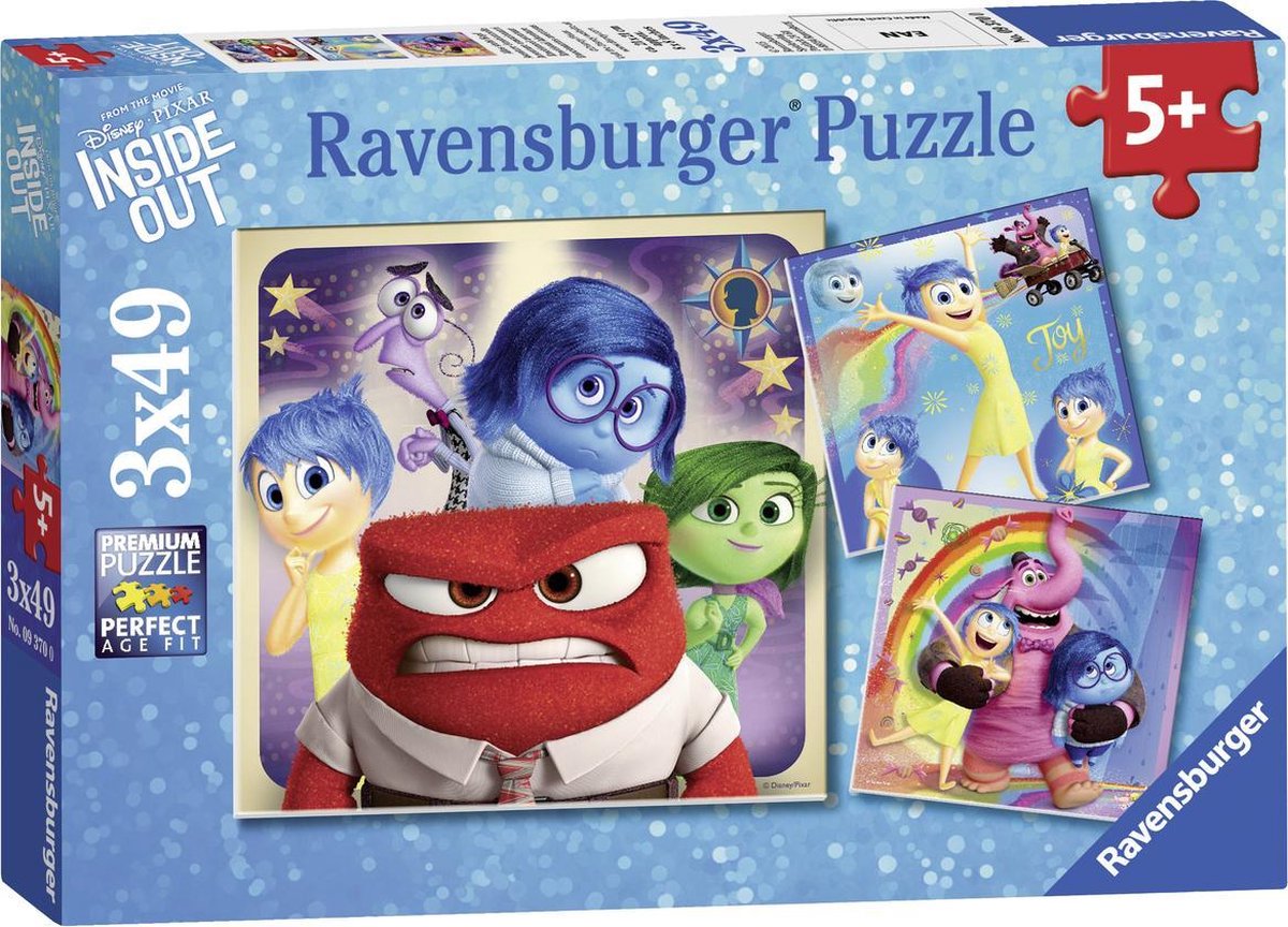 Ravensburger – von innen nach außen; emotionales Abenteuer - Puzzle - 3 x 49 Teile