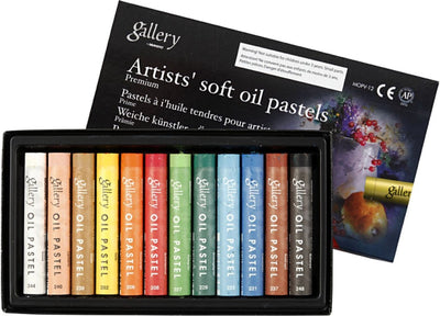 Mungyo Gallery Ölpastell Premium, L: 7 cm, Stärke 10 mm, verschiedene Farben, 12 Stück 1 Box