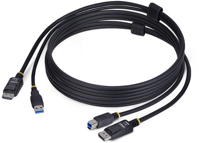 Startech .com 1,8 m langes Display-Port- und USB-KVM-Kabel, 5 Gbit/s, 4K 60 Hz, HDR10, DP 1.2 und USB-Kombikabel für KVM-Switches