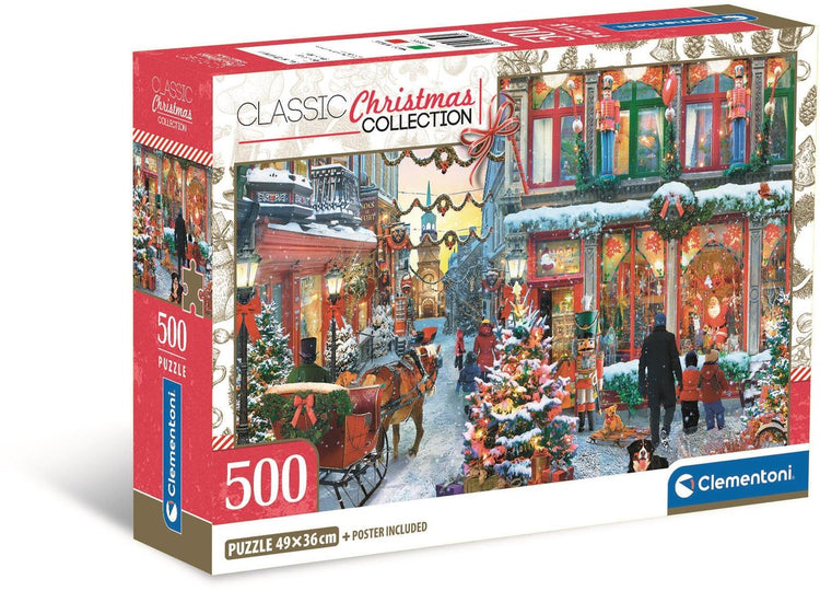 Clementoni-Puzzle „Die Freude an Weihnachten“ – 500 Teile.