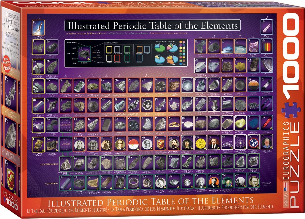 Eurographics - Illustriertes Periodensystem der Elemente - 1000 Teile 68×48cm (B×H) – Puzzle