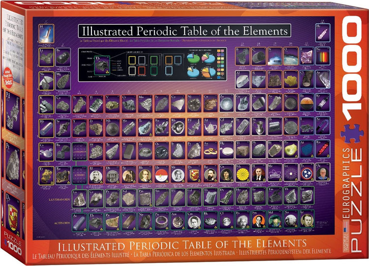 Eurographics - Illustriertes Periodensystem der Elemente - 1000 Teile 68×48cm (B×H) – Puzzle