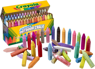 Crayola – Gehwegkreide – 64 Stück intensive Farben – leicht abwaschbar