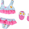 Heless Dolls Bikini mit Flamingo-Hausschuhen, 28-35 cm