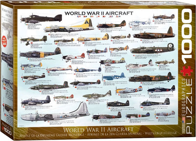 Eurographics – Flugzeuge aus dem Zweiten Weltkrieg [Flugzeuge aus dem Zweiten Weltkrieg] – 1000 Teile 68×48cm (B×H) – Puzzle