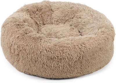 Beeztees Yali – Hundebett – Plüsch – flauschig – Beige – Durchm. 70 cm