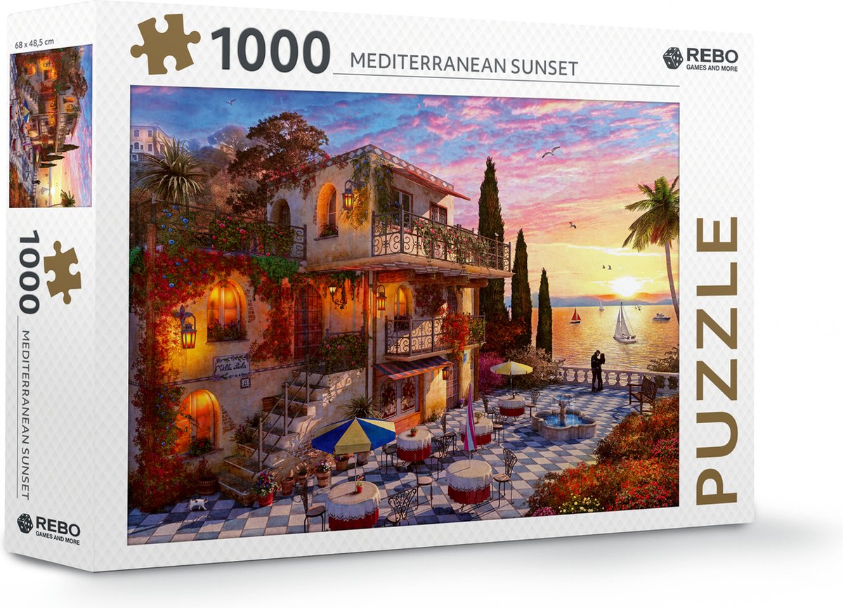 Rebo Productions Puzzle Mittelmeer-Sonnenuntergang 1000 Teile