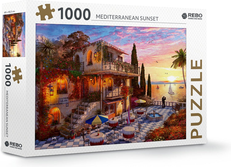 Rebo Productions Puzzle Mittelmeer-Sonnenuntergang 1000 Teile