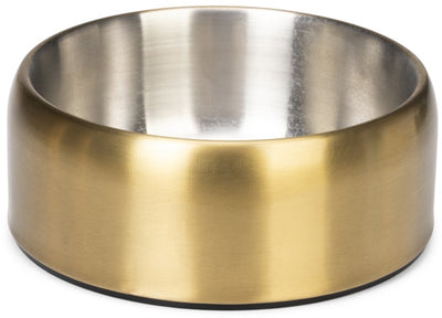 Designed by Lotte Noar Hundefutternapf – Futternapf Trinknapf – spülmaschinenfest – rutschfest – Edelstahl – Gold – 470 ml
