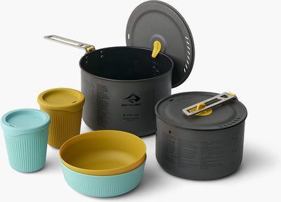 Sea to Summit - Frontier - Ultraleichtes Pfannenset - 2 Personen - 6 Teile - 2l 3l, Becher, Schüsseln