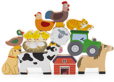 Viga Toys® Puzzle in Stapeln von Nutztieren