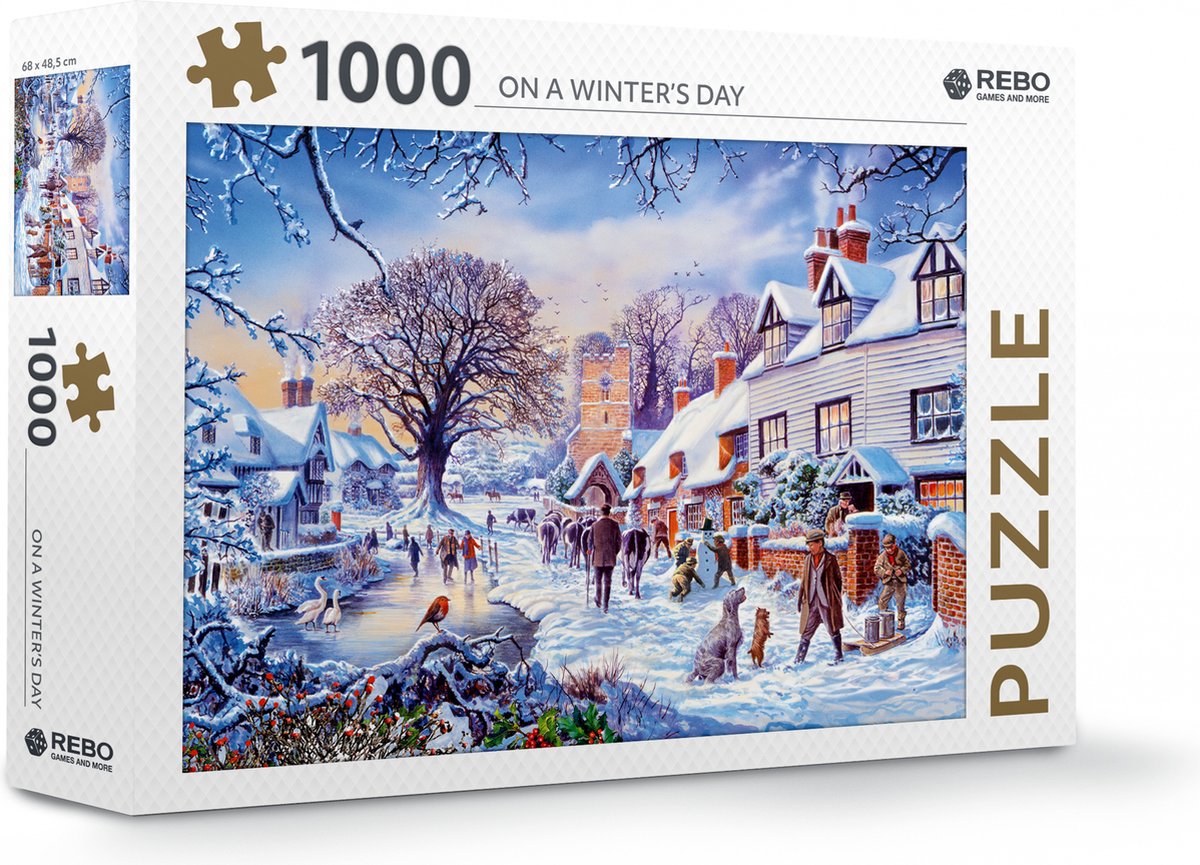 Rebo Productions Rebo Puzzle 1000 Teile – an einem Wintertag