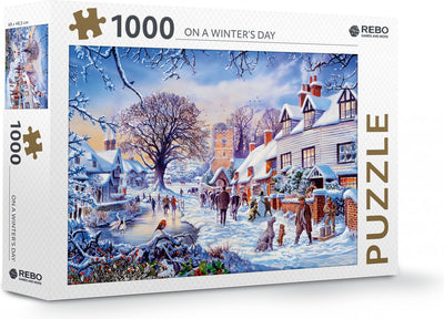 Rebo Productions Rebo Puzzle 1000 Teile – an einem Wintertag