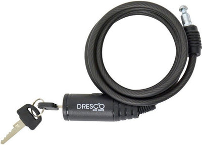 Dresco Kabelschloss 150 6 | Kabelschloss für Fahrrad – 150 cm – rund 6 mm – schwarz