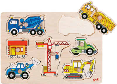 Goki Holz Nick Puzzle Arbeitsfahrzeuge