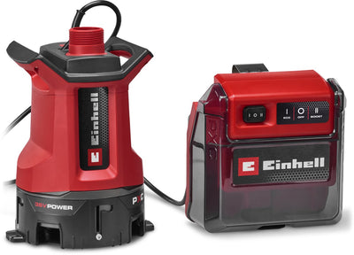 Einhell Akku-Schmutzwasserpumpe GE-DP 36 35 LL LI Solo – Power X-Change – 36 V Li-Ion – 14.000 l/h – max. Förderhöhe: 9 m - max. Eintauchtiefe: 6 m - Absaugung bis: 1 mm - exkl. Akku und Ladegerät