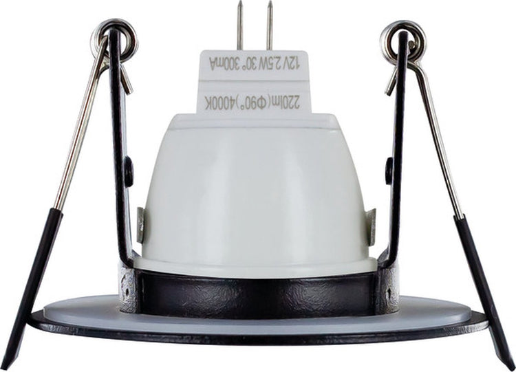 Integrierter Mini-Einbaustrahler schwarz IP65 | Schnittgröße 4,5cm | für mr11 gu4 oder par11 gu10 ø3,5cm