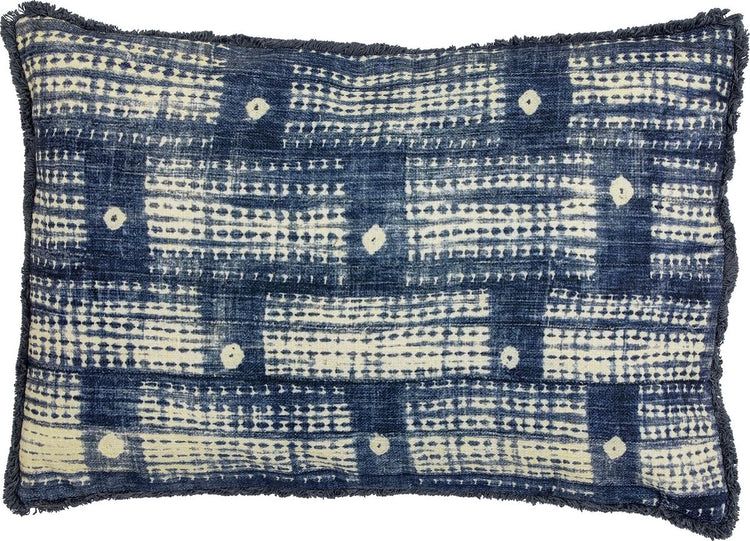 Creative Collection Fillippa-Kissen, blau, Baumwolle