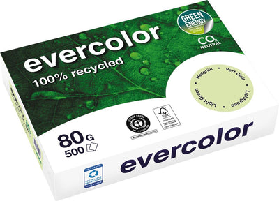 Clairefontaine Evercolor | farbiges Recyclingpapier | a4 | 80g | 500 Blatt | hellgrün