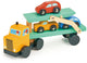 Mentari-Fahrzeuge – Autotransporter mit 3 Autos – 25x7x13cm – Holz – 3 Jahre