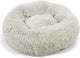Beeztees Yali – Hundebett – Plüsch – flauschig – hellgrau – Durchm. 50 cm