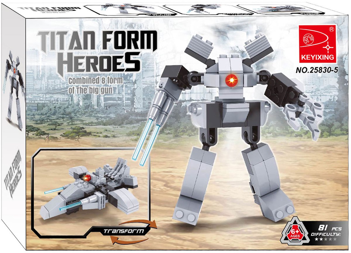 Bausatz Roboter-Raumschiff verwandeln – 81 Teile