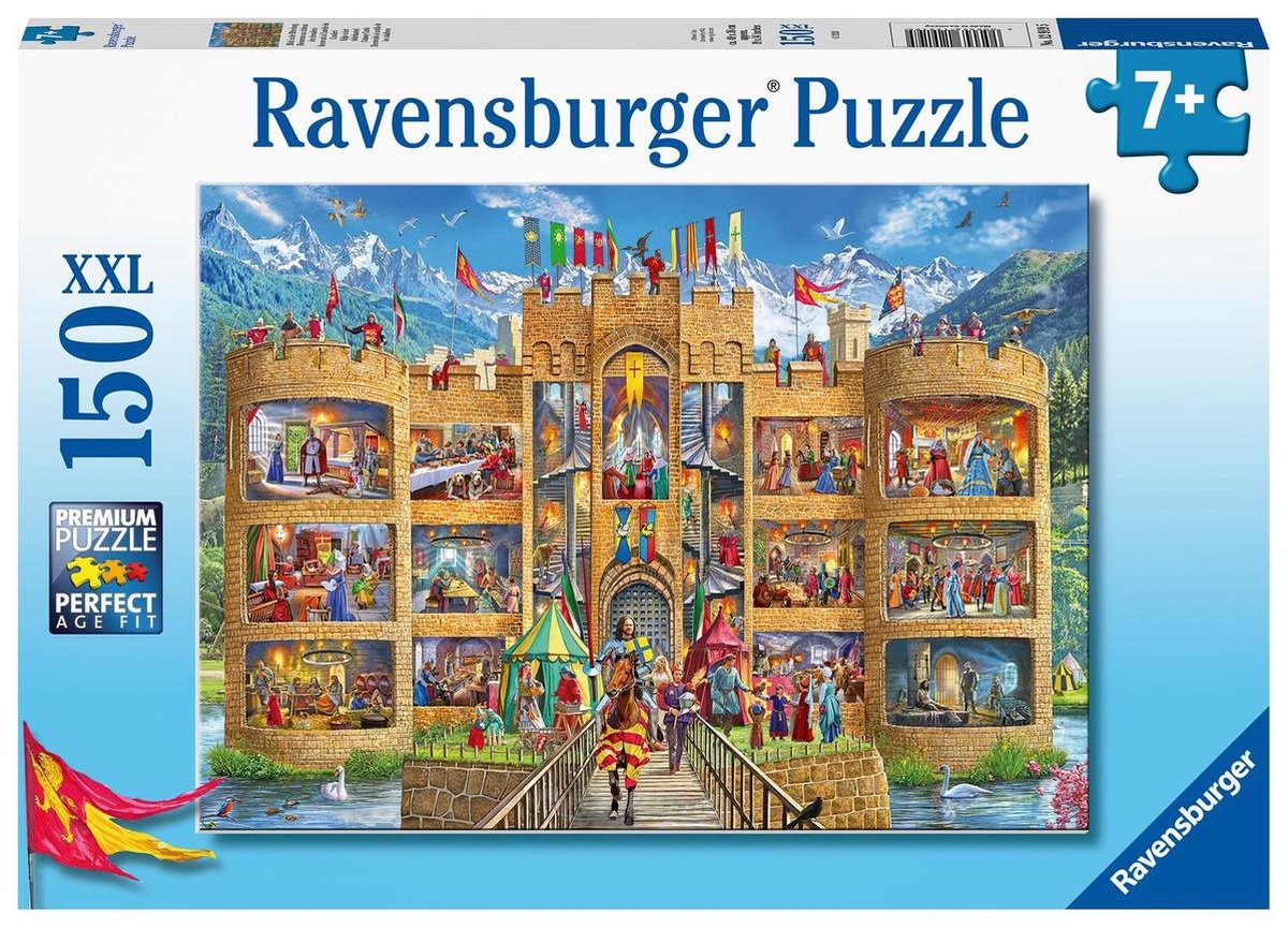Ravensburger Puzzle Blick auf die Ritterburg - Puzzle - 150 Teile
