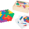 Kleines Fußholzform -Puzzle -Sechseck