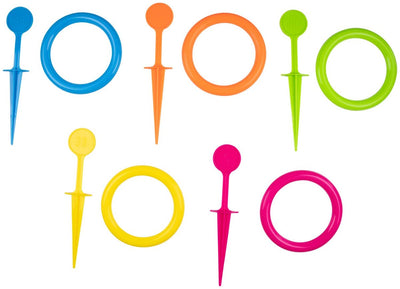 Eddy Toys Ringwurfspiel 10-teilig – Ringwurfspiel mit Wertung – Wurfspiel für drinnen und draußen – Outdoor-Spielspielzeug für Kinder – Ringwurfspiel Gartenspiel für Kinder – Ringwurf-Set