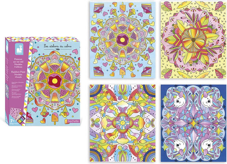 Janod – Les Ateliers du Calme – Regenbogen-Mandalas malen – Bastelset
