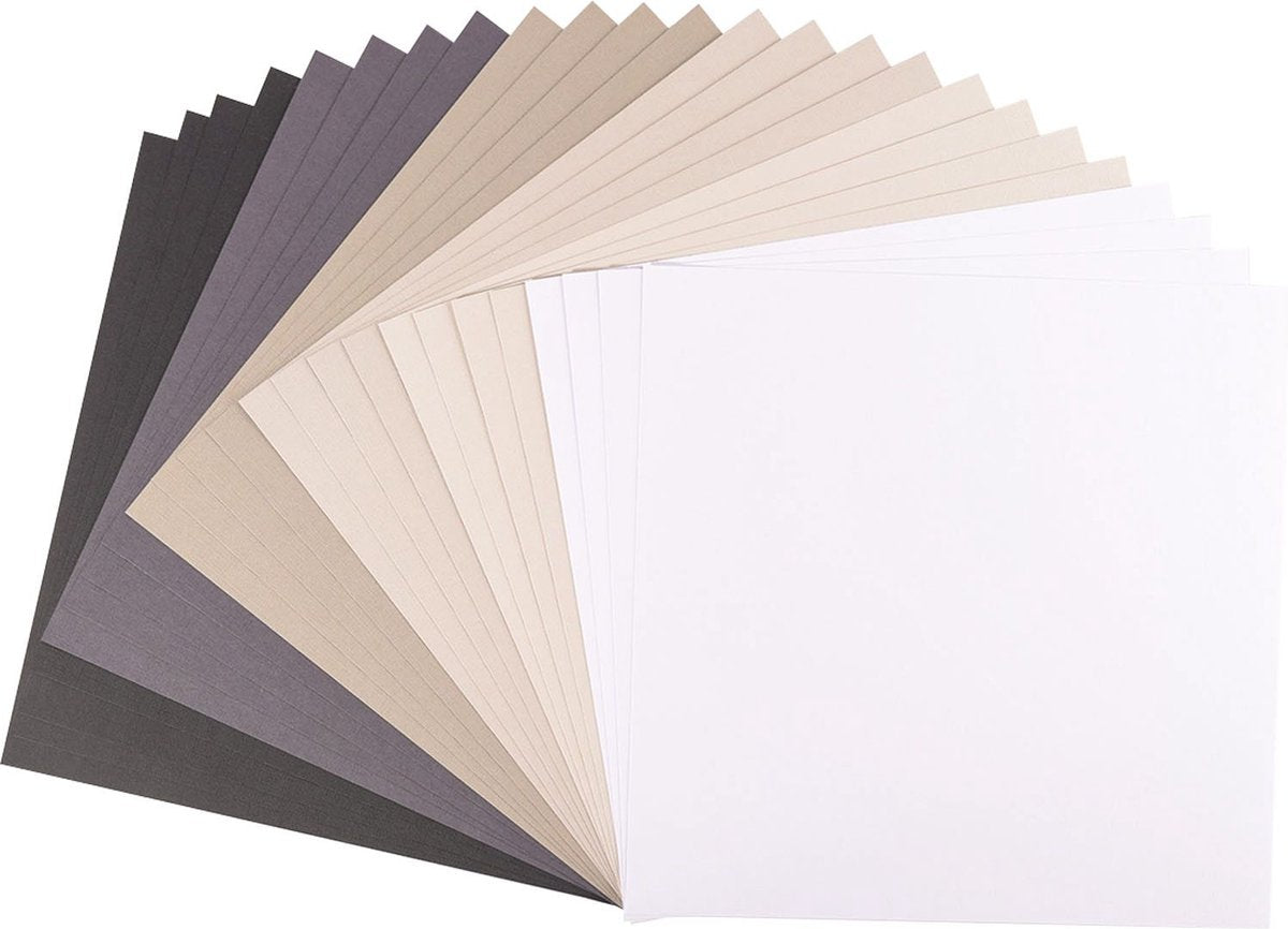 Florence Vaessen Creative Cardstock, stabiles Kartonpapier 216 g – Schwarz, 24 Stück. 30,5 x 30,5 cm