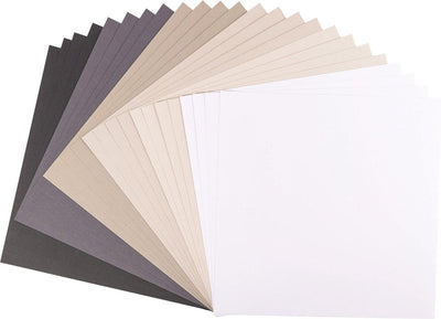 Florence Vaessen Creative Cardstock, stabiles Kartonpapier 216 g – Schwarz, 24 Stück. 30,5 x 30,5 cm