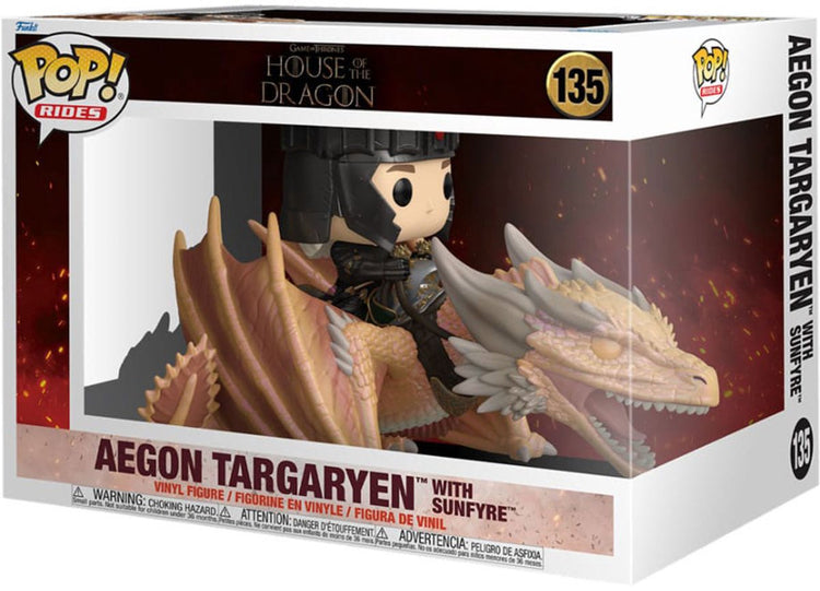 Funko [Ausverkauf] Pop! Fernsehen: House of the Dragon – Aegon Targaryen mit Sunfyre #135 Ride
