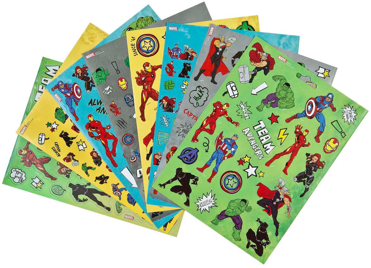 Undercover Stickerboek Avengers mit 8 Blättern